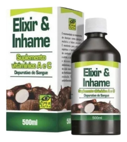 Elixir E Inhame Natural Com Vitamina A E C Cólicas Diurético