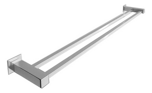 Suporte 57cm Toalha Duplo De Banheiro Toalheiro C6948f Inox