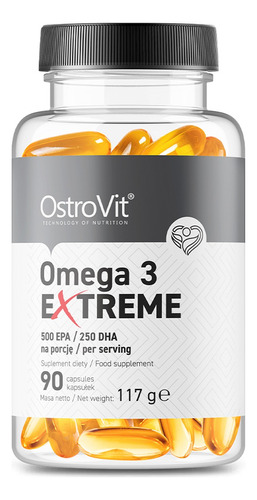 Omega 3 Extreme 90 Capsulas - Ostrovit Sabor Sin sabor