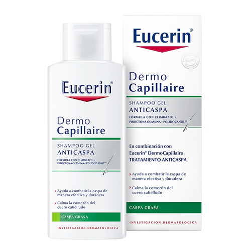 Imagen 1 de 1 de Shampoo gel Eucerin DermoCapillaire Anticaspa en botella de 250mL por 1 unidad