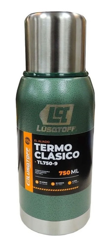 Termo Acero Inoxidable Lusqtoff 750 Ml Frio Calor 20hs Verde