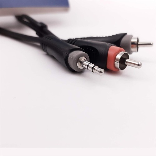 Cable (2) Rca - (1) Mini Plug Stereo 3,5 Mm X 1.5 Mtrs Kwc 