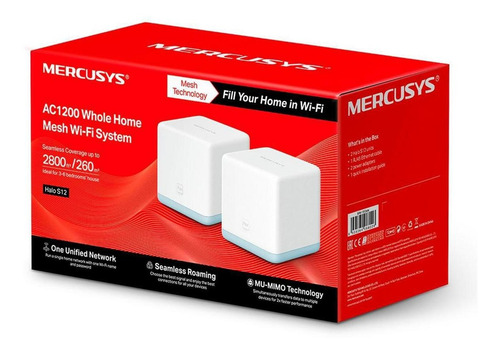 Roteador Wireless Mercusys Halo S12 Ac1200 Mesh Pack 2 Un