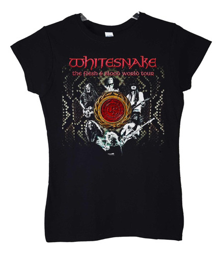 Polera Mujer Whitesnake Flesh And Blood Tour Rock Abominatro