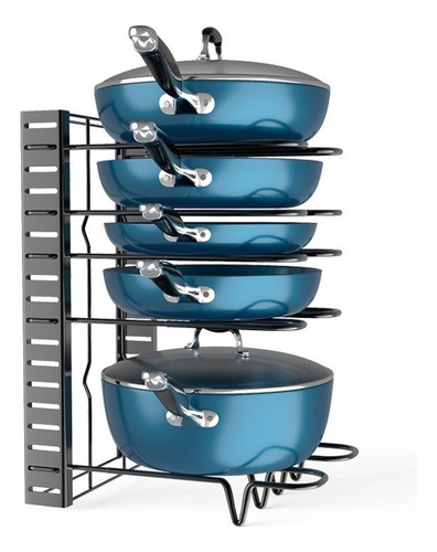 Estante Organizador Para Ollas Y Sartenes Ajustable Cocina