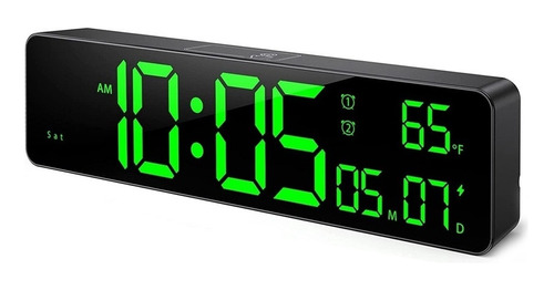 Reloj De Pared Digital Con Pantalla Grande Con Hora, Fec [u]