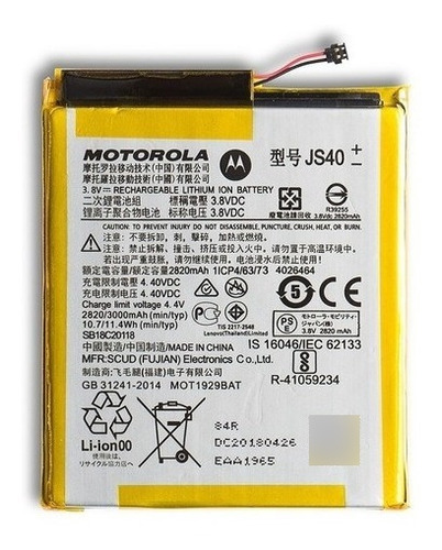 Bateria Pila Js40 Motorola Moto Z3 Play Xt1929 Original
