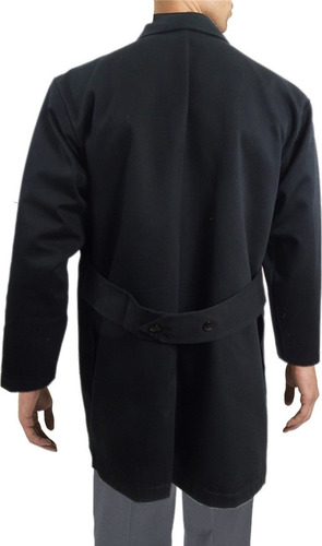 Imagen 2 de 2 de Bata Para Trabajo Industrial Negra 100% Algodón 30-42