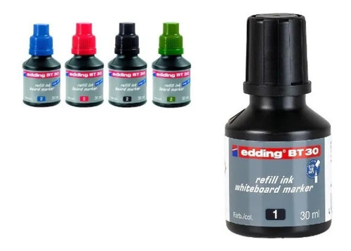 Tinta Marcador Recargable Edding Borrable * 4 Colores Bt30