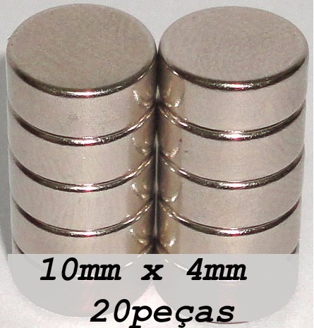 Imagem 8 de 8 de Ima De Neodímio / Super Forte / 10mm X 4mm * 20 Peças*