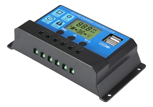 Controlador De Carga Solar 20a 12v/24v Pwm, Lcd, Usb 5v Dual