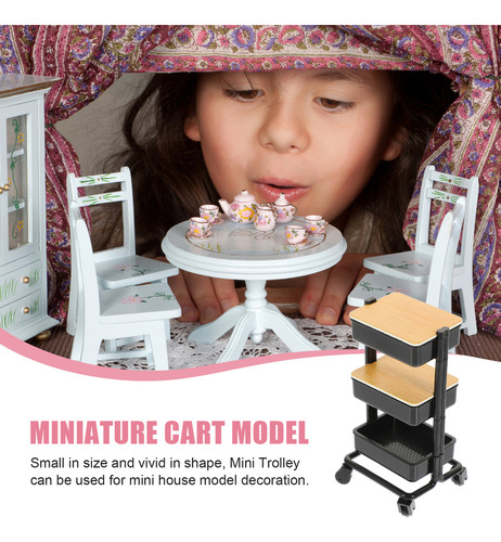 Soporte Para Muebles De 3 Capas, Modelo House Miniature Cart