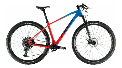 Mountain bike Oggi Agile pro GX 2021 aro 29 17" 12v freios de disco hidráulico câmbio SRAM GX Eagle cor vermelho/azul