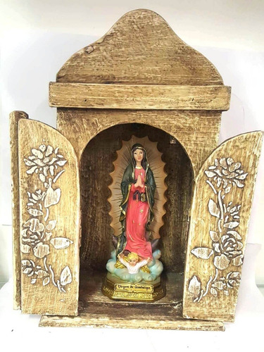 Imagem Nossa Senhora Guadalupe Resina Com Capela Oratorio