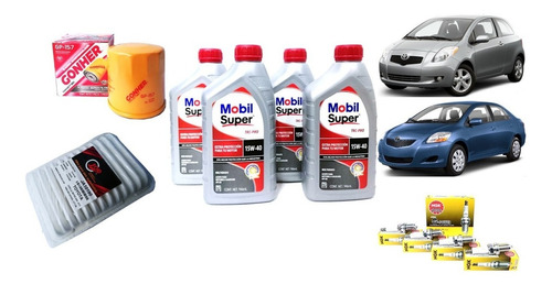 Kit Cambio Aceite Mobil Super 15w40 Toyota Yaris 1.5l 2006