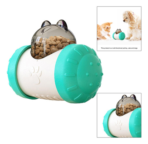 Juguete Para Dispensar Comida Perro Gato Juguete Azul