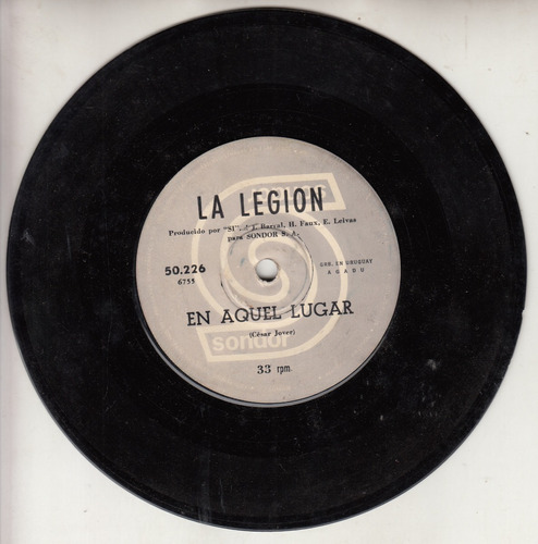 1973 Sondor Uruguay Simple Vinilo Rock Grupo La Legion 