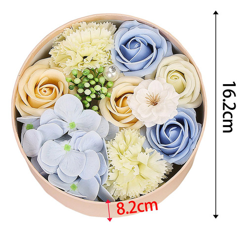 Jabón De Baño De Flores De Rosas Perfumadas, Jabón Azul