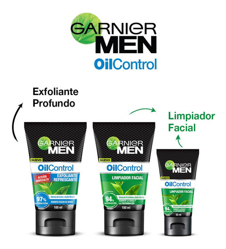 Imagen 5 de 6 de Exfoliante Matificante Garnier Men Oil Control 100ml