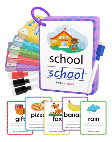 Sight Words Kids Learning Flash Cards: 300 Juegos De Palabr.
