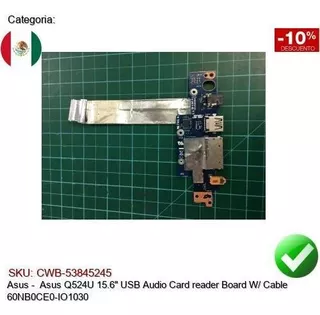 Asus Q524u 15.6 Usb Audio Reader Cable 60nb0ce0-io1030