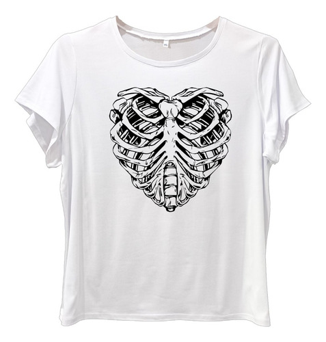 Blusa Playera Corazon De Huesos Amor Mujer Tallas Extras