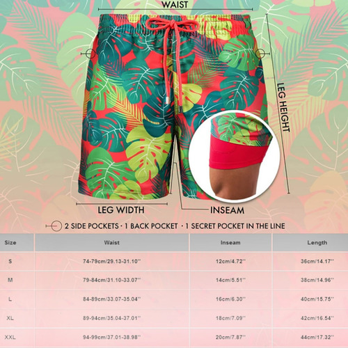 Short Traje De Baño Y Camisa Estampado De Playa Para Hombre