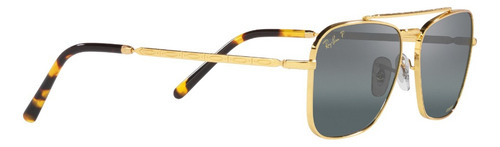 Lente De Sol Ray-ban 0rb3636 New Caravan Polarizado Unisex New Caravan Polar Clear Gradient Dark Blue Legend Gold Legend Gold