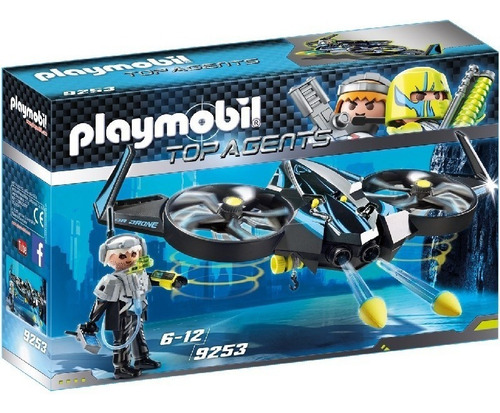 Playset Para Muñecas Y Muñecos Playmobil City Action Top Agents 9253 Entrenamiento De Policias 70817 Color Negro