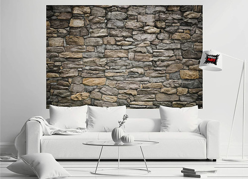 Imagen 4 de 9 de Decoración De La Pared Papel Tapiz Gris Foto De Stonewa...