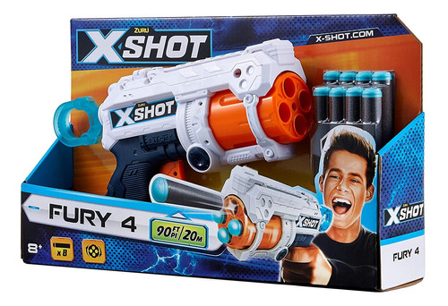 Pistola Fury Lanza Dardos Revolver Escopeta Zuru Xshot