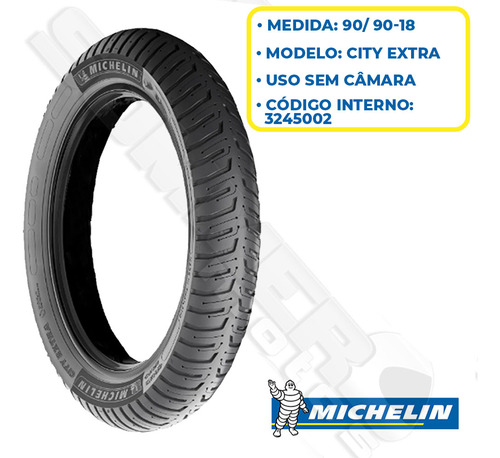 Kit Pneu Factor 150 80-100-18 + 90-90-18 S/ Camara Michelin