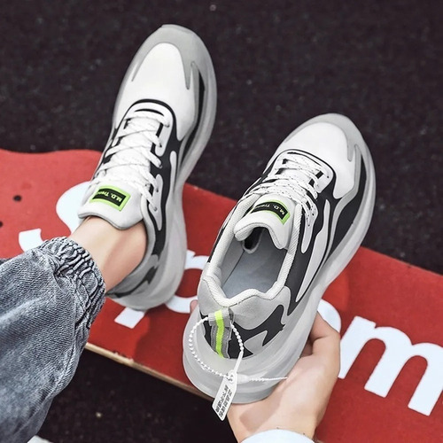 Tenis Para Hombres Air Cojín Cómodos Correr Luminoso Zapatos