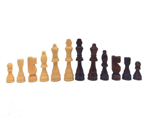 Imagem 2 de 5 de Jogo De Xadrez E Damas Tabuleiro 40x40 Com Peças Em Madeira