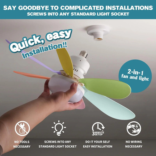 Ventiladores De Techo Para Dormitorio Y Sala De Estar E27