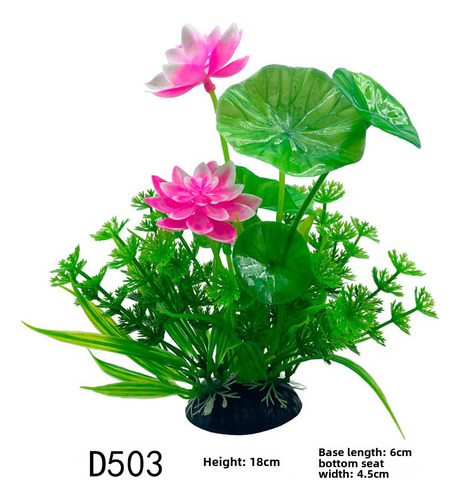 Plantas Acuáticas Artificiales Loto Para Pecera D503