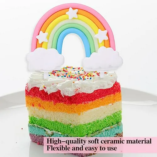 Topper Arcoíris Para Torta Y Cupcake Personalizado