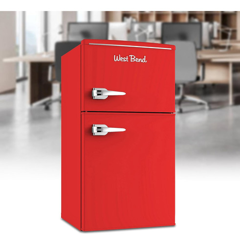 Mini Refrigerador Rojo Estilo Retro Marca West Bend
