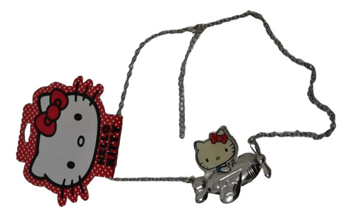 Collar Hello Kitty En Avion Metal Brillante Sanrio Original