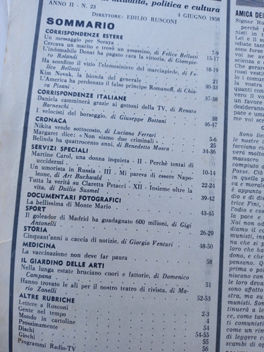 Revista Gente N.23 - 4 Junio 1958 - Soraya Di Persia (Usado)