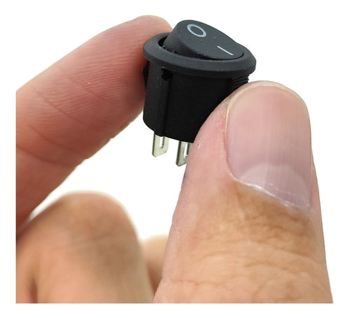Kit 20 Mini Interruptor Botão On/off Redondo 6a 110v 3a 220v