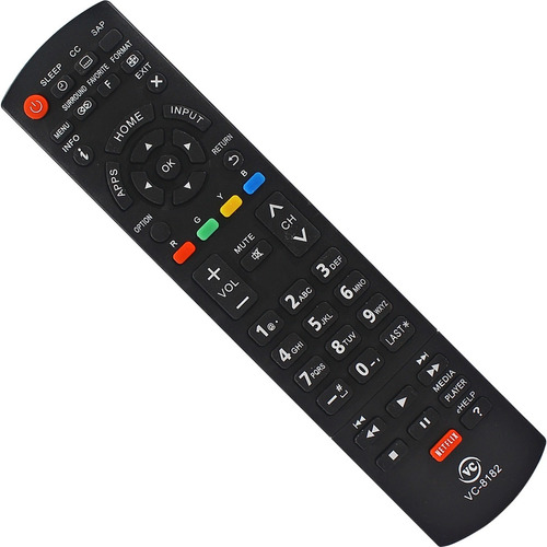 Controle Panasonic Tv Tc-32 Tc-42 Tc-29 Th-42 Vc8182 + Pilha