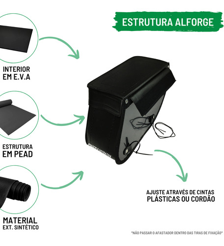 Alforge Mala Lateral Cravo 36l + Suporte Kasinski Mirage 250