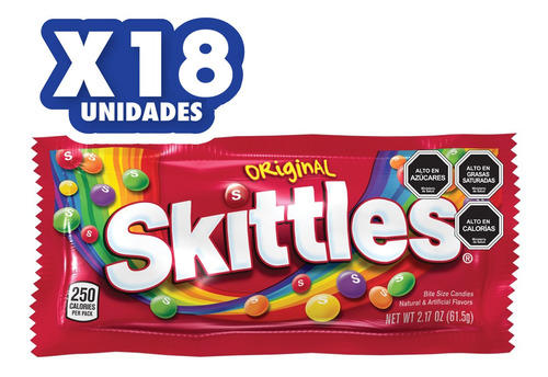 Skittles Original Caramelos Masticables 62g X 18un.
