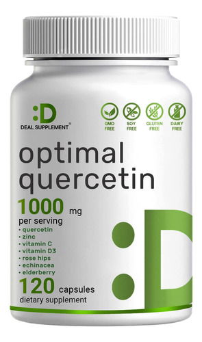 Suplemento Óptimo De Quercetina De Zinc, 1,000 Mg Por Porc.