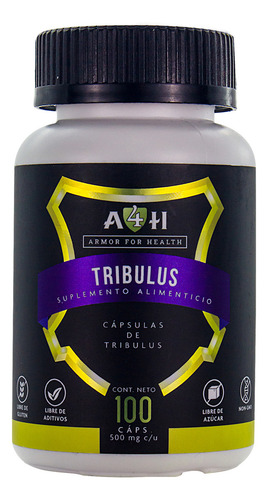 A4h Tribulus Terrestris Precursor Testosterona 100 Cápsulas Sabor Sin Sabor