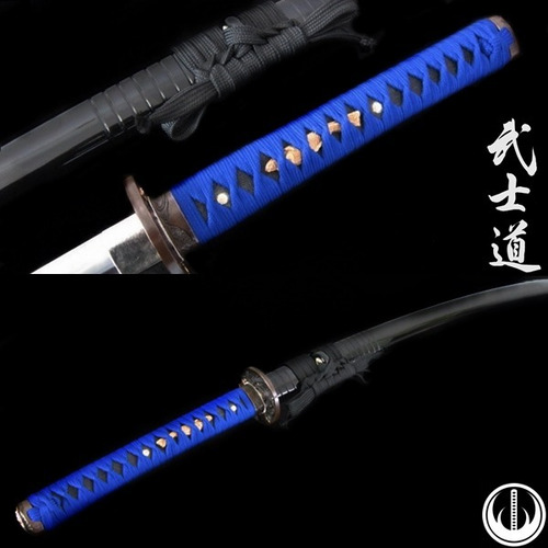 Imagem 1 de 6 de Katana Tradicional Forjada Aço Damasco Afiada Com Corte