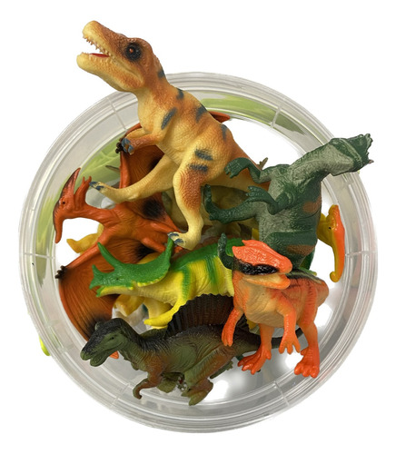 Juguete Para Niños Dinosaurios 12pzs En Caja De Plástico