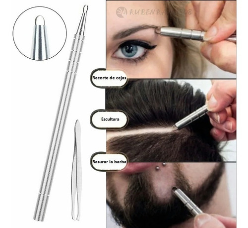 Imagen 2 de 7 de Lápiz De Barberia Diseño Corte Navaja Magico Barba Cejas