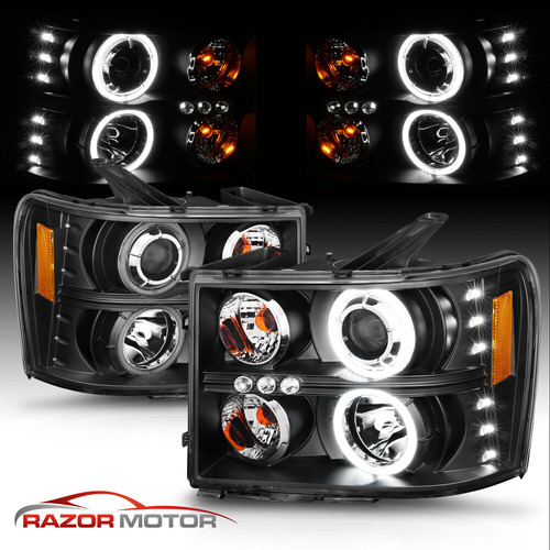 Par Faro Negro Led Gmc Sierra 3500 Hd Denali 2011 6.6l